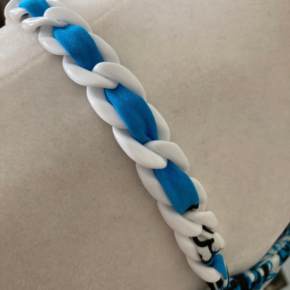 Boston Proper Pop-Art Halter Dress w Fun Plastic Chain Straps  SZ 12 - Picture 3 of 12